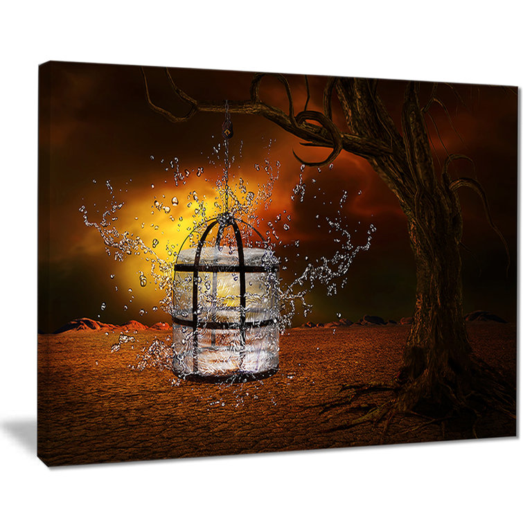 East Urban Home Water Locked Cage Wrapped Canvas Graphic Art Wayfair.ca
